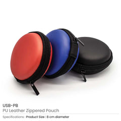 Custom Printed Pu Leather Zippered Pouch | Custom Branded Bag | UAE Delivery | Yalla Printing UAE