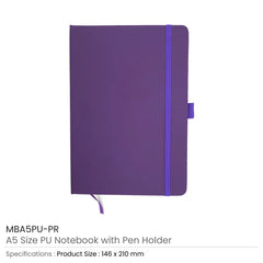 Custom Printed A5 Pu Notebooks With Pen Holder | Logo Branding Corporate Gift | UAE Delivery | Yalla Printing UAE