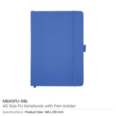 Custom Printed A5 Pu Notebooks With Pen Holder | Logo Branding Corporate Gift | UAE Delivery | Yalla Printing UAE