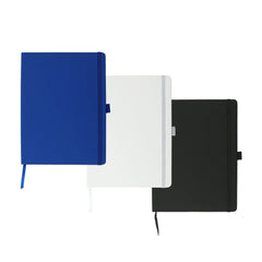Custom Printed Pu Notebooks B5 Size With Pen Loop, Ribbon Bookmark And Elastic Band | Logo Branding Corporate Gift | UAE Delivery | Yalla Printing UAE