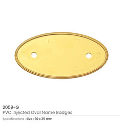 Custom Printed PVC Injected Oval Logo Badges | Corporate Award & Recognition Gift | UAE Delivery | Yalla Printing UAE
