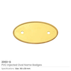 Custom Printed PVC Injected Oval Name Badges | Exhibitions, Conferences, Corporate Events | Yalla Printing UAE