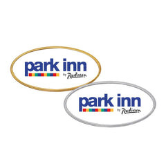 Custom Printed PVC Injected Oval Name Badges | Exhibitions, Conferences, Corporate Events | Yalla Printing UAE