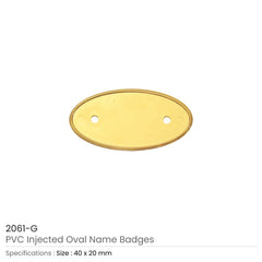 Custom Printed PVC Injected Oval Name Badges | Exhibitions, Conferences, Corporate Events | Yalla Printing UAE