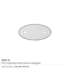 Custom Printed PVC Injected Oval Name Badges | Exhibitions, Conferences, Corporate Events | Yalla Printing UAE