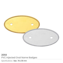 Custom Printed PVC Injected Oval Logo Badges | Corporate Award & Recognition Gift | UAE Delivery | Yalla Printing UAE