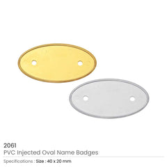 Custom Printed PVC Injected Oval Name Badges | Exhibitions, Conferences, Corporate Events | Yalla Printing UAE