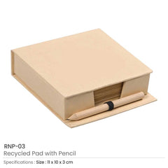 Custom Printed Pad Holder With Pencil - Recycled Paper | Exhibitions, Conferences, Corporate Events | Yalla Printing UAE
