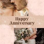 Peach Pastel Aesthetic Happy Anniversary Banner - Elegant Celebration Decor - Yalla Printing