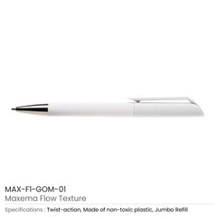 Custom Printed Maxema Flow Texture Pens | Logo Branding Corporate Gift | UAE Delivery | Yalla Printing UAE