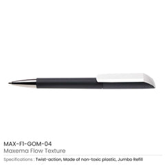 Custom Printed Maxema Flow Texture Pens | Logo Branding Corporate Gift | UAE Delivery | Yalla Printing UAE