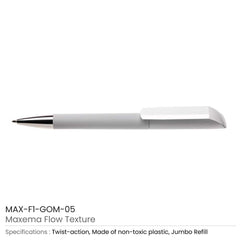 Custom Printed Maxema Flow Texture Pens | Logo Branding Corporate Gift | UAE Delivery | Yalla Printing UAE