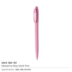 Custom Printed Maxema Pens With Breast Cancer Awareness Logo | Logo Branding Corporate Gift | UAE Delivery | Yalla Printing UAE