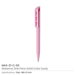 Custom Printed Maxema Pens With Breast Cancer Awareness Logo | Logo Branding Corporate Gift | UAE Delivery | Yalla Printing UAE