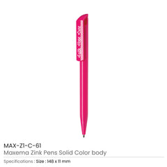 Custom Printed Maxema Pens With Breast Cancer Awareness Logo | Logo Branding Corporate Gift | UAE Delivery | Yalla Printing UAE