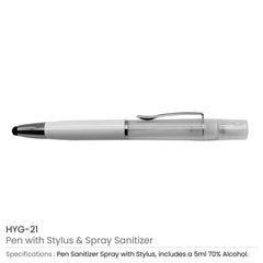 Custom Printed Pen With Stylus And Sanitizer Spray | Logo Branding Corporate Gift | UAE Delivery | Yalla Printing UAE