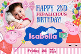 Peppa Pig Birthday Banner" - Oink-tastic Party Fun - Yalla Printing