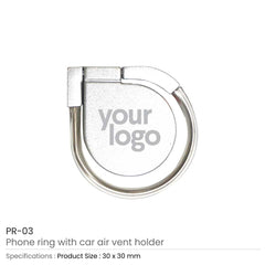 Custom Printed Phone Ring With Car Air Vent Holder | Exhibitions, Conferences, Corporate Events | Yalla Printing UAE