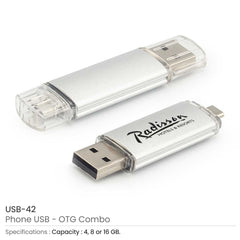 Custom Printed Phone USB Otg Combo | Logo Branding Corporate Gift | UAE Delivery | Yalla Printing UAE