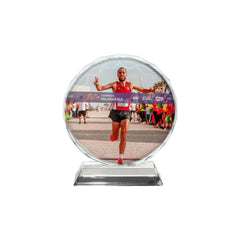 Custom Printed Photo Crystals In Sunflower Design | Corporate Award & Recognition Gift | UAE Delivery | Yalla Printing UAE