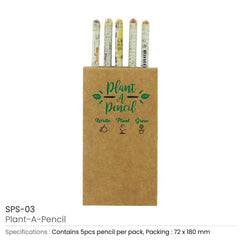 Custom Printed Plantable A Pencils Set | Exhibitions, Conferences, Corporate Events | Yalla Printing UAE