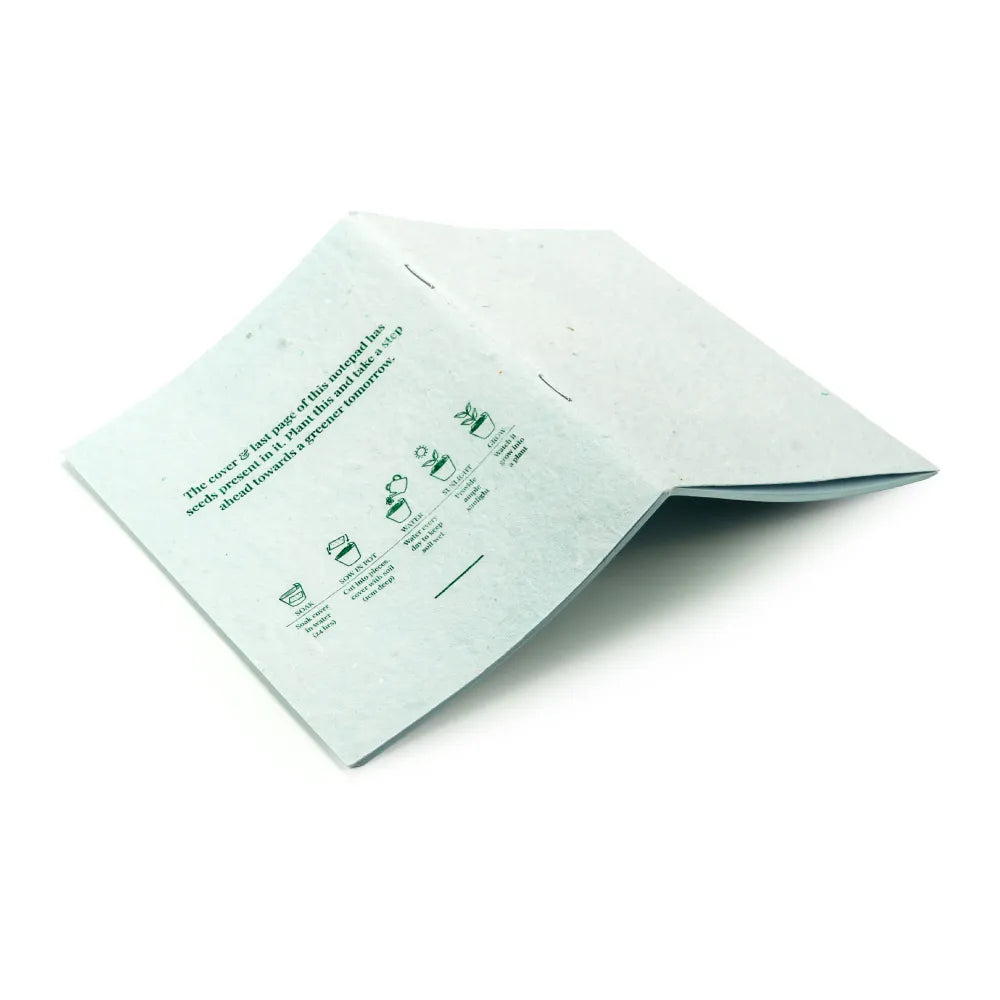 Custom Printed Plantable Notepads B6 With Wild Flower Seeds Covers | Logo Branding Corporate Gift | UAE Delivery | Yalla Printing UAE