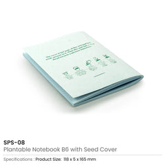 Custom Printed Plantable Notepads B6 With Wild Flower Seeds Covers | Logo Branding Corporate Gift | UAE Delivery | Yalla Printing UAE