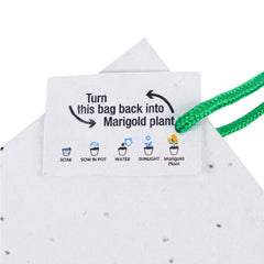 Custom Printed Plantable Marigold Seed Paper Bags In A4 Size With Tag | Custom Branded Bag | UAE Delivery | Yalla Printing UAE