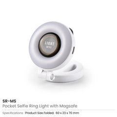 Custom Printed Pocket Selfie Ring Light With Magsafe, Bi - Color LED, 180° Flip Design | Exhibitions, Conferences, Corporate Events | Yalla Printing UAE