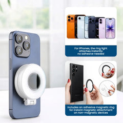 Custom Printed Pocket Selfie Ring Light With Magsafe, Bi - Color LED, 180° Flip Design | Exhibitions, Conferences, Corporate Events | Yalla Printing UAE