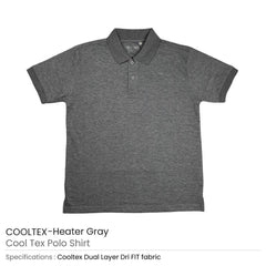 Custom Printed Cooltex Polo Shirts 100% Cotton Material 220Gsm - Cotton Fabric | Logo Branding Corporate Gift | UAE Delivery | Yalla Printing UAE