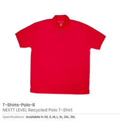 Custom Printed Nextt Level Recycled Polo T - Shirts | Custom Apparel Branding | UAE Delivery | Yalla Printing UAE