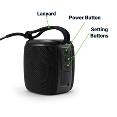 Custom Printed Portable Bluetooth Speaker With Light Up Logo And Lanyard - Portable Structure | Logo Branding Corporate Gift | UAE Delivery | Yalla Printing UAE