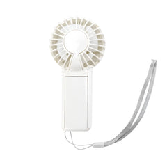 Custom Printed Portable Hand Fan With Lanyard Lace - White Color - Portable Structure | Corporate Award & Recognition Gift | UAE Delivery | Yalla Printing UAE