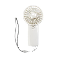 Custom Printed Portable Hand Fan With Lanyard Lace - White Color - Portable Structure | Corporate Award & Recognition Gift | UAE Delivery | Yalla Printing UAE