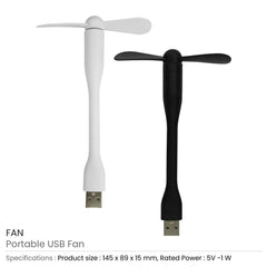 Custom Printed Portable USB Fan - Portable Structure | Logo Branding Corporate Gift | UAE Delivery | Yalla Printing UAE
