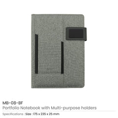 Custom Printed Portfolio Notebooks With Multi - Purpose Holder | Logo Branding Corporate Gift | UAE Delivery | Yalla Printing UAE