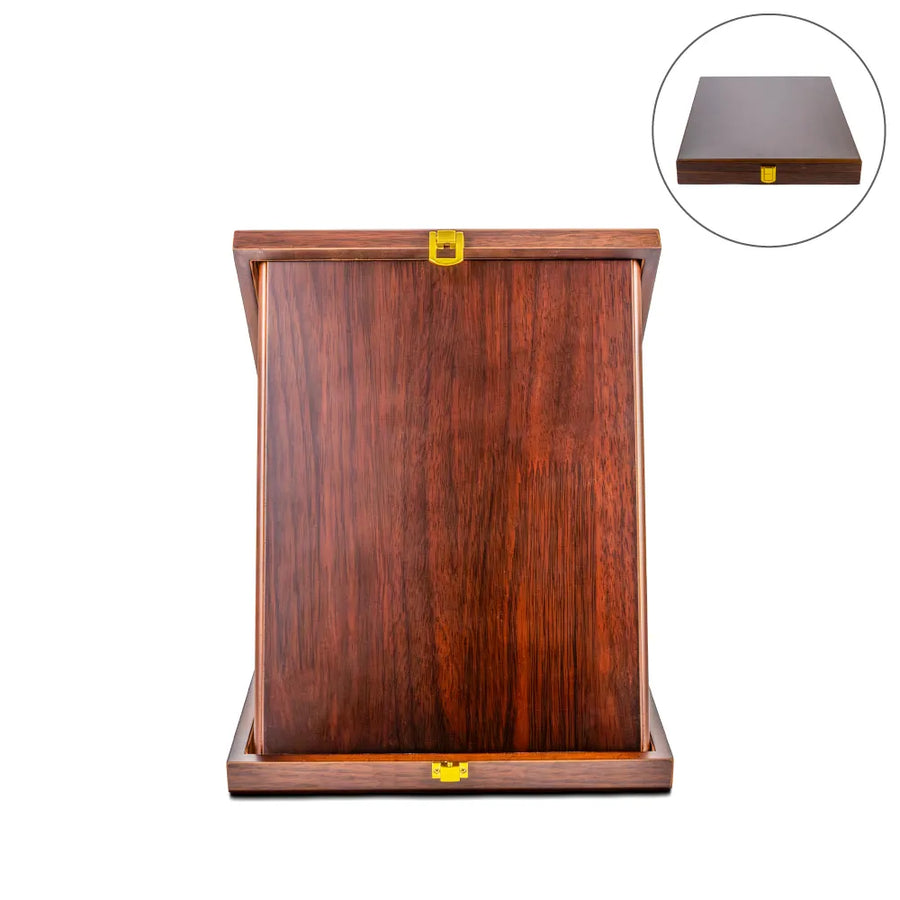 Portrait Wooden Plaques with Stand and Presentation Box | Corporate Recognition Gift – Yalla Printing UAE