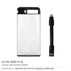 Custom Printed Power Bank 4000 Mah | Logo Branding Corporate Gift | UAE Delivery | Yalla Printing UAE
