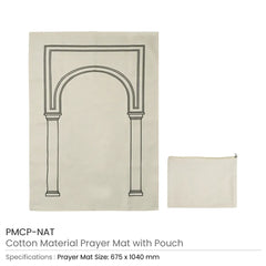 Prayer Mat with Pouch, Cotton Material, Eco-Friendly &amp; Portable