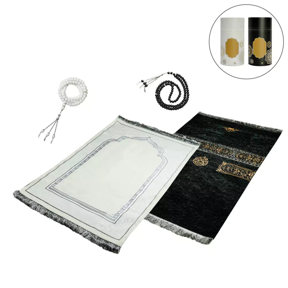 Caps & Headwear – Prayer Mat with Tasbih in Tubular Box Best Ramadan Gifts | Restaurant & Takeaway Branding – Yalla Printing UAE