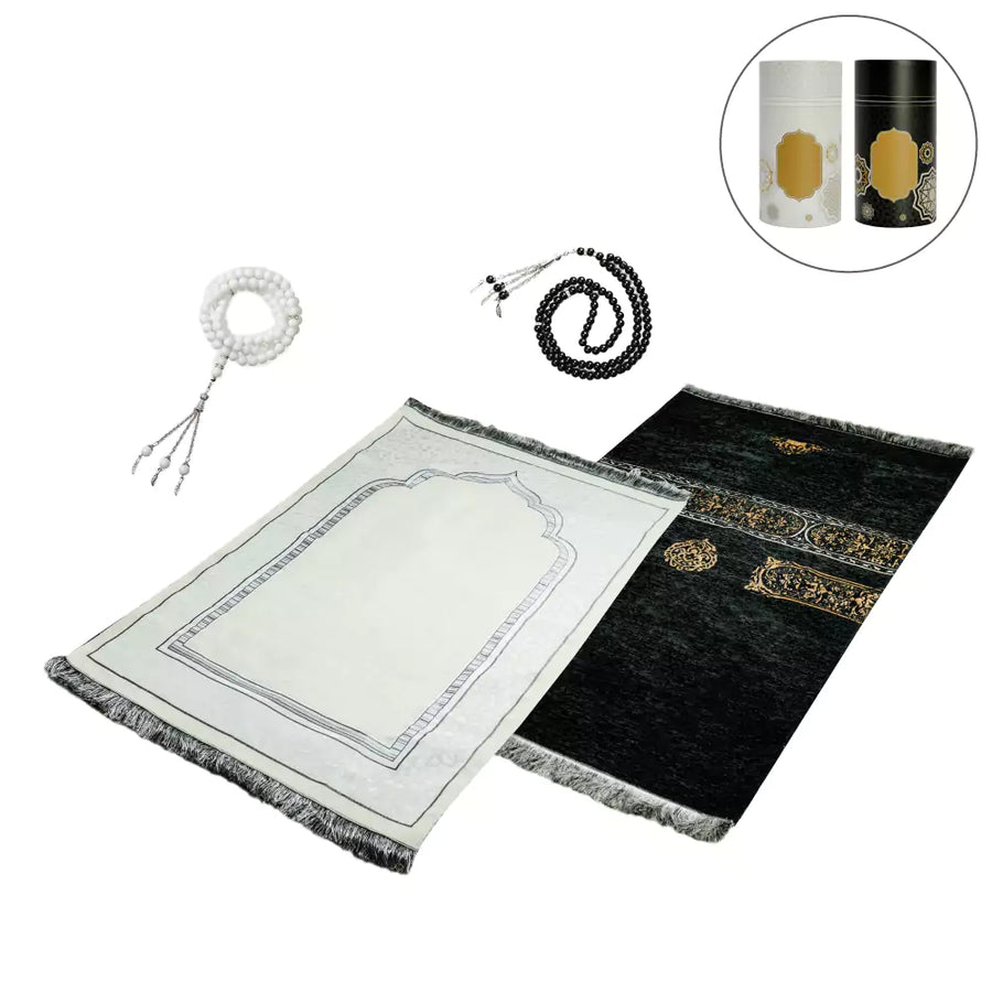 Caps & Headwear – Prayer Mat with Tasbih in Tubular Box Best Ramadan Gifts | Restaurant & Takeaway Branding – Yalla Printing UAE