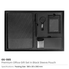Premium Office Gift Set In Black Sleeve Pouch