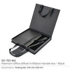 Custom Printed Premium Office Gift Set With Ribbon Handle Box | Custom Packaging Printing | Free Design Support | Yalla Printing UAE