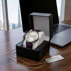 Custom Printed Premium PU Leather Single Watch Gift Box with Removable Cushions | Logo Branding Corporate Gift | UAE Delivery | Yalla Printing UAE