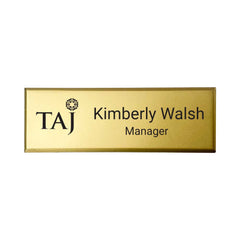 Custom Printed Gold Brass Badges With Safety Pin | Corporate Award & Recognition Gift | UAE Delivery | Yalla Printing UAE