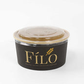 1000ml White Salad Bowl with Custom Printed Sleeve | Secure Pasting | Yalla Printing - Yalla Printing