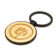 Metal Keychain with Bamboo – Yalla Printing UAE