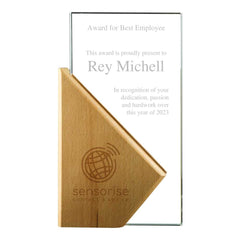 Custom Printed Rectangle Wooden Crystal Awards | Custom Packaging Printing | Free Design Support | Yalla Printing UAE
