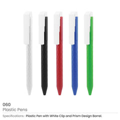 Custom Printed Prism Design Plastic Pens | Logo Branding Corporate Gift | UAE Delivery | Yalla Printing UAE